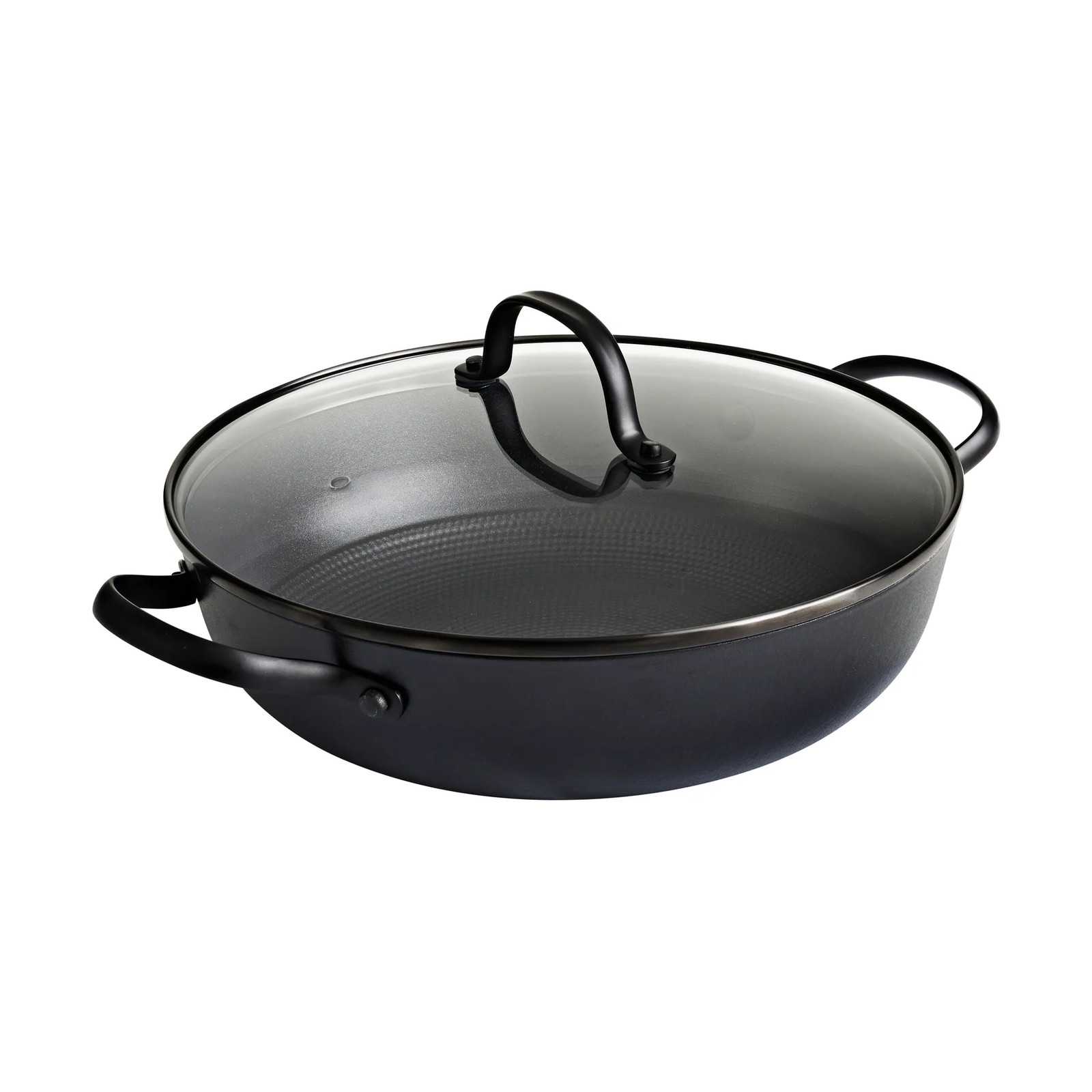 Satake Sauteerpan van lichtgewicht gietijzer met glazen deksel, 26 cm