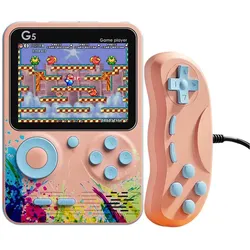 VR Shinecon Konsole mit 500 Spiele-Emulator und Multiplayer-Controller Modell StreetArt, Retro Gaming, Rosa