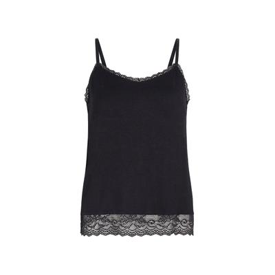 Pyjama CCDK COPENHAGEN "CCDK Copenhagen Kendall Chemise Top", Damen, Gr. XS, schwarz, 95% Viskose, 5% Elasthan, Homewear-Sets Pyjama