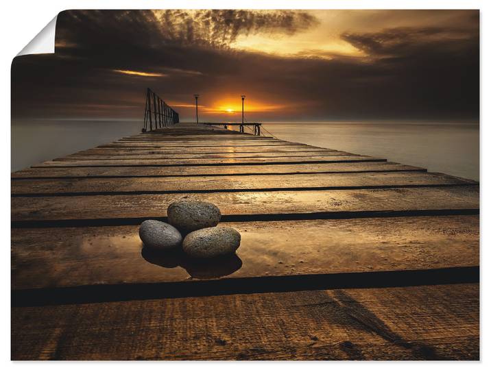 Wandbild ARTLAND Sonnenaufgang am Schwarzen Meer , braun (farbe bild(er): braun), B:80cm H:60cm, Bilder, Wandbild, als Leinwandbild, Poster in verschied. Grössen