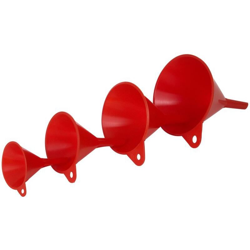 hünersdorff Trichter HD-PE Set 4-teilig rot