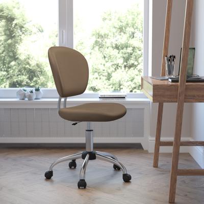 Lancaster Home Mid-back Mesh Padded Swivel Task Office Chair with Chrome Base