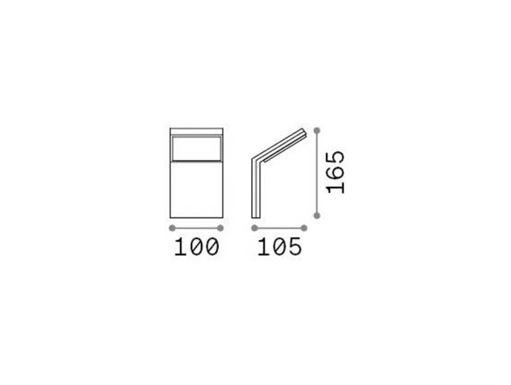 IDEAL LUX LED Außenwandleuchte Style, braun / rost, Aluminium, Modern