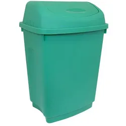 RS PRO Kunststoff mit Klapp Deckel 50L Grün Mülleimer, Abfalleimer, Grün