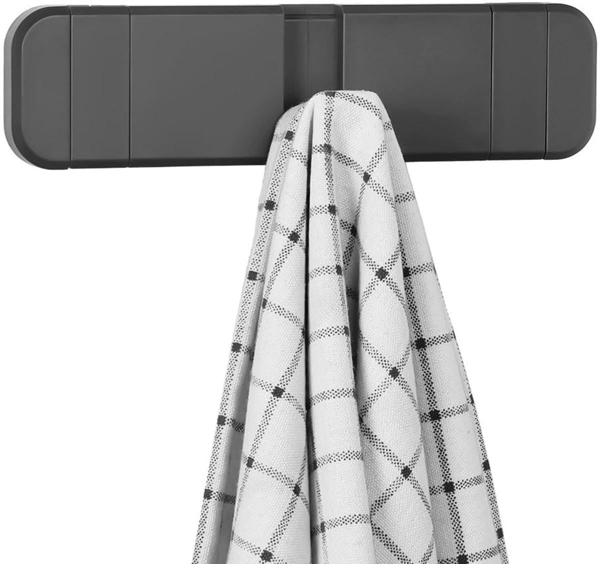 Dailygoods Vouwbare Wandkapstok met 3 Haakjes - Grijs Hout