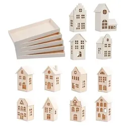 KARIN JITTENMEIER Club Artikel Kreativ-Set Holz Häuser 12tlg.