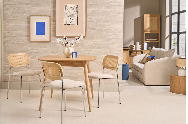 Miliboo Design-Esstisch Esche naturell L90 BALTIK