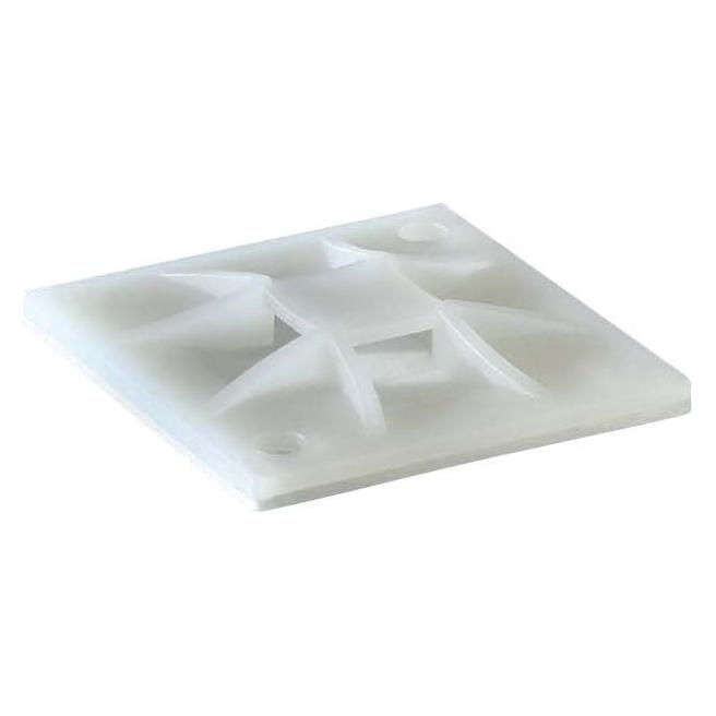 HellermannTyton Q-Mount Sockel QM20A natur klebend (Klettkabelbinder, 20 mm, 100 Stk.) (151-10904)
