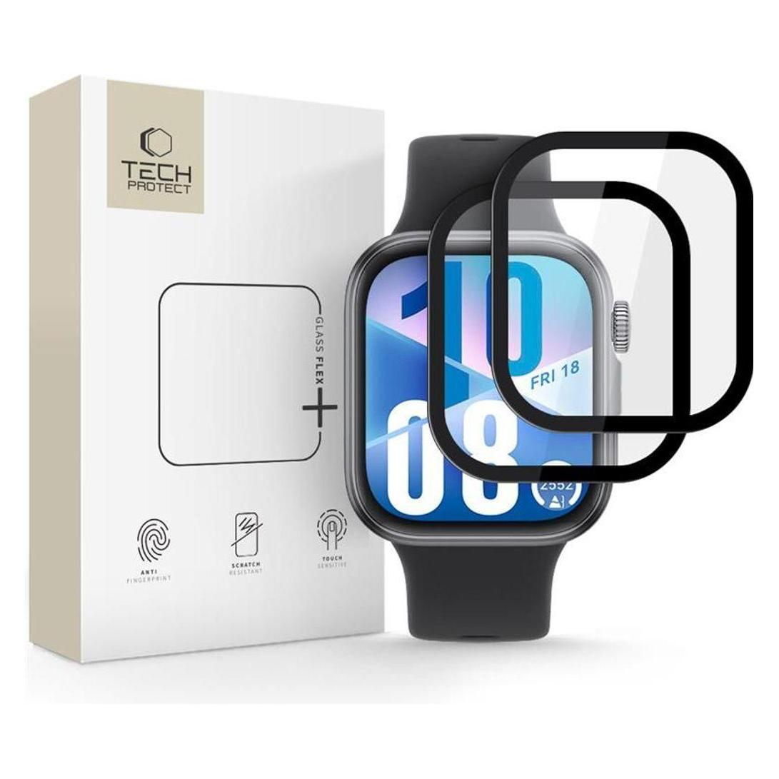 Hofi Tech-Protect Glass Flex+ 2er-Pack Hybridglas für Huawei Watch Fit 3 / 4 - Schwarz (195163)