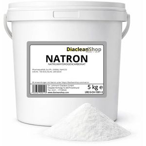 Diacleanshop Natron E500ii, Lebensmittel- & Pharmaqualität, Pulver, Natriumhydrogencarbonat zum Backen und Reinigen, 5 kg