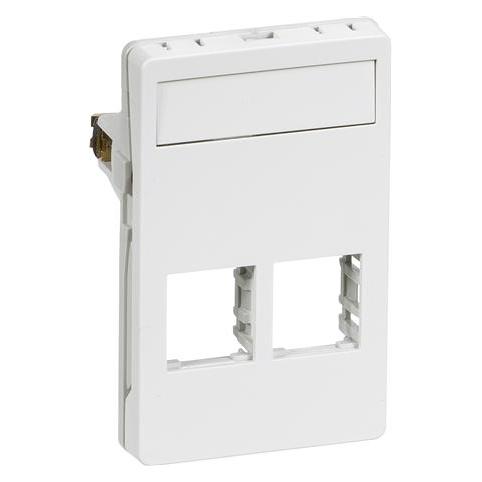 LK Dataudtag FUGA T3 - 1,5 modul, for 2 stk. Actassi konnektor, farve: hvid (588D6032)