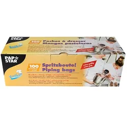 Papstar 100 Spritzbeutel 1,8 l 46 cm x 26 cm transparent griffig