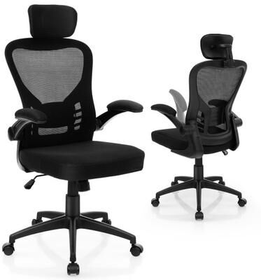 Costway Ergonomic Mesh Office Chair with Adjustable Height for Home Office-Black