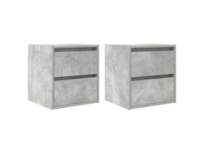Heofavd Wand-Nachttisch 2er Set Betongrau 38x34x40 cm Hänge-Nachttisch