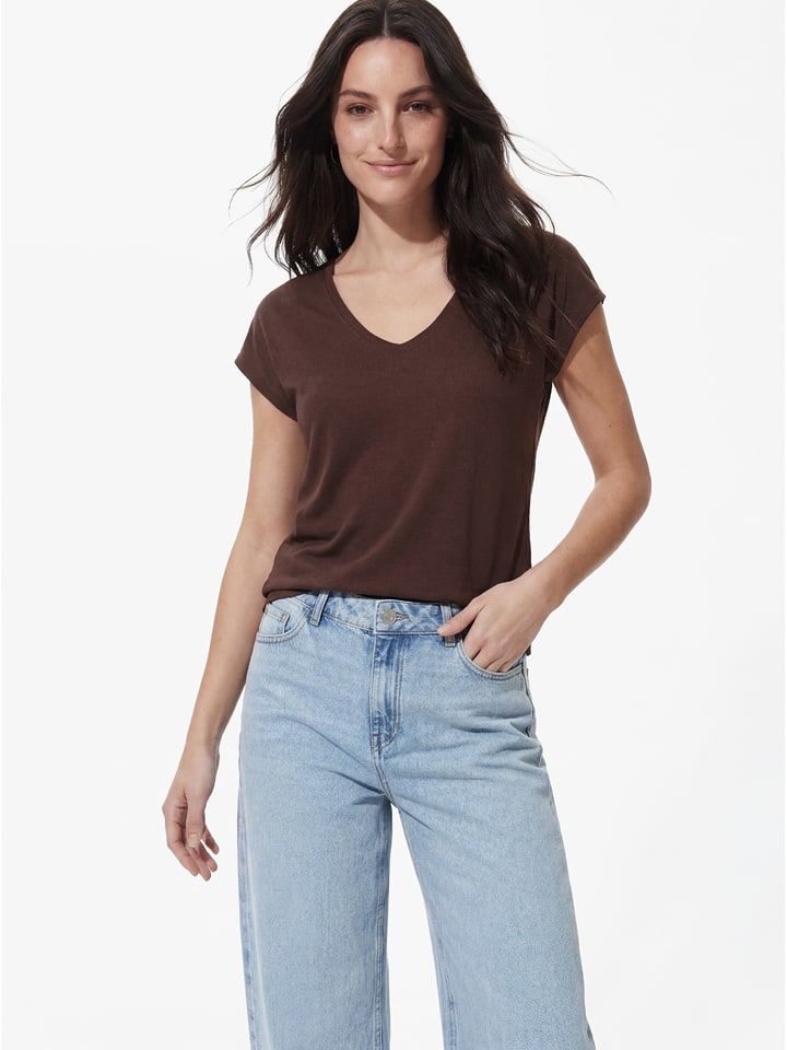 Pieces Shirt in Braun - M