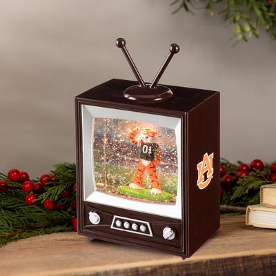 Evergreen Auburn University 8 in. Vintage TV Light Up Water Lantern Snow Globe