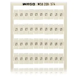 Wago 209-574 WSB-Beschriftungskarte,als Karte,bedruckt,weiß 209574  - 5 Stück