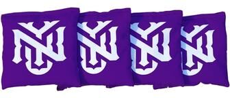 Skip's Garage New York University NYU Bobcats Purple Cornhole Bags