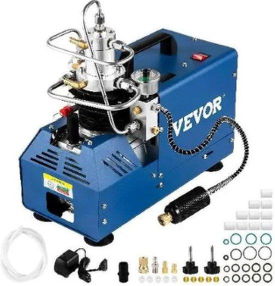 Vevor Luchtcompressor, 1800W, 300 bar, 4500 psi, blauw