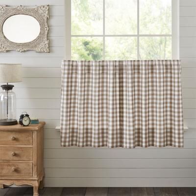 VHC Brands Annie Buffalo Portabella Check Tier Set of 2 L36xW36