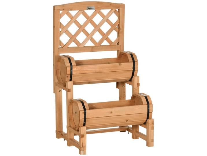 Oxeza Hochbeet 45/45/80 cm Gelb, Metall, Mode, 45x80x45 cm, Gartenzubehör, Hochbeete