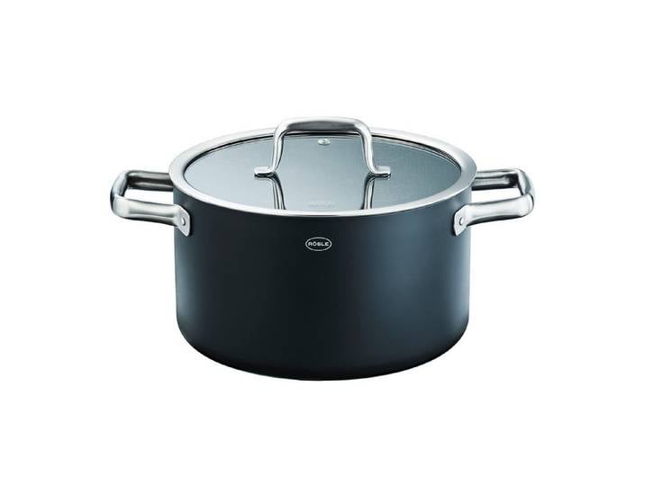 RÖSLE Kochtopf Topf EBONIC, ProNero, Aluminium, Edelstahl (1-tlg), für alle Herdarten geeignet, inklusive Induktion