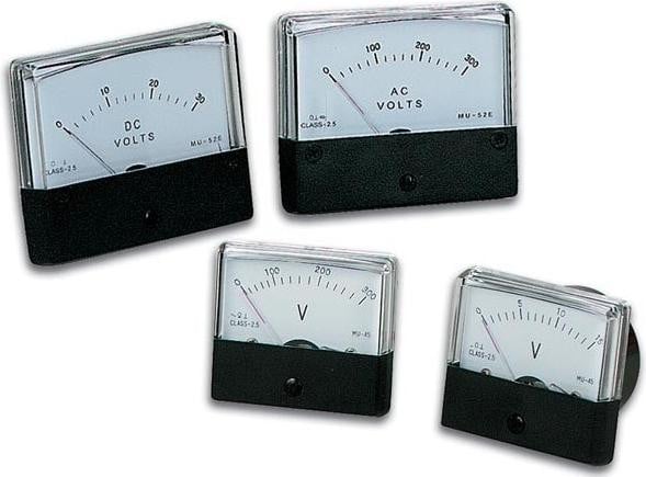 Velleman Analoge spanningsmeter voor schakelkast, 300V AC, 70 x 60 mm