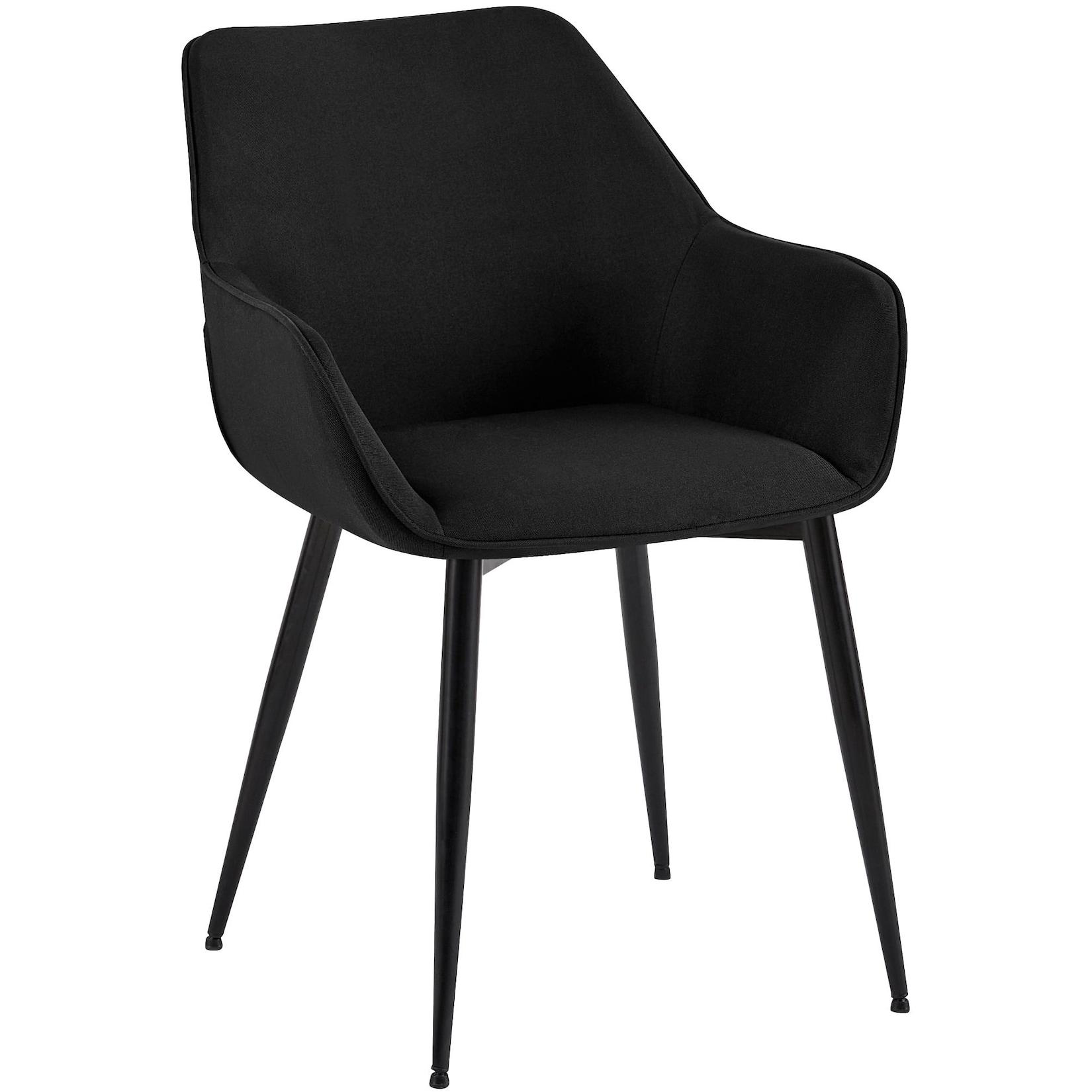 CLP Esszimmerstuhl Luena Stoff - Farbe: schwarz, Material: Stoff