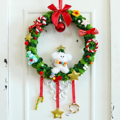 United Braided Christmas Wreath Hanging Decoration Rustic Holiday Door Wreath For Home Window Hotel Decor cute Pet