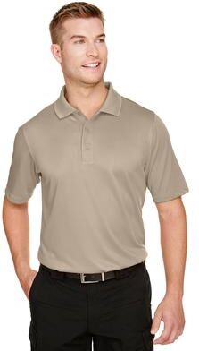 Harriton M348 Men's Advantage Snag Protection Plus Polo Shirt in Khaki size Small   Polyester