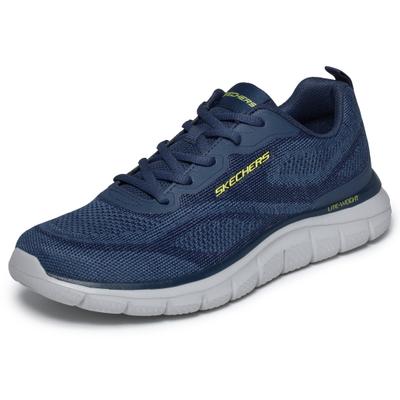 Sneaker SKECHERS "TRACK-POHLTER", Herren, Gr. 39, Textil, navy, Schuhe Sneaker, Schnürschuh, Freizeitsneaker, maschinenwaschbar, Leichtgewicht
