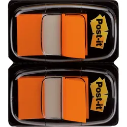 Post-it Haftstreifen Index Standard, 50 Blatt, 25,4 x 43,2 mm, orange, 2 Spender