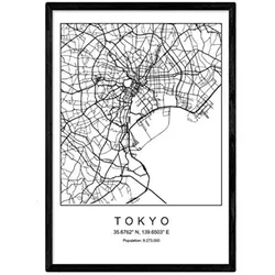 POSTER Tokyo Nordischer Stil A4 Rahmenlos