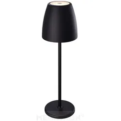 Megatron Outdoor LED  Akku Tischleuchte TAVOLA  IP54, 2W 2700K 200lm 90°, mit Touch-Dimmer + USB-C Netzteil, nachtschwarz MT68050