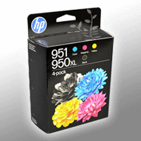 4 HP Tinten C3WK1AE 950 951 Multipack KCMY 950 + 951