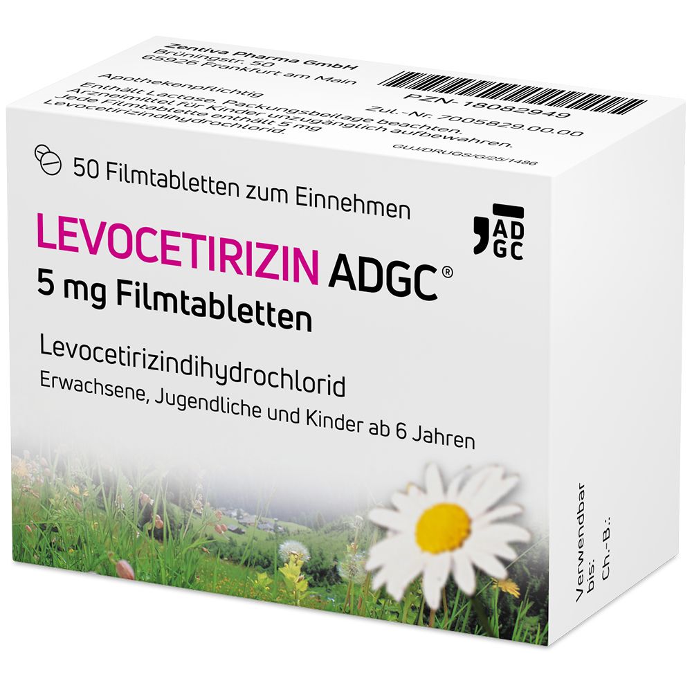 Levocetirizin Adgc 5 mg Filmtabletten 50 St