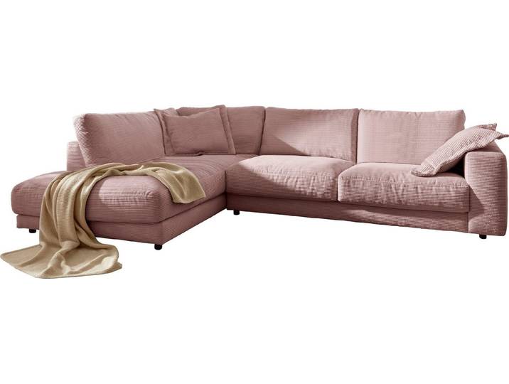 Home affaire Ecksofa Enisa XXL B/T/H: 325/224/85 cm L-Form, Kuschelig, gemütlich, in 5 Farben, Bezug in Cord, mit 2 Zierkissen