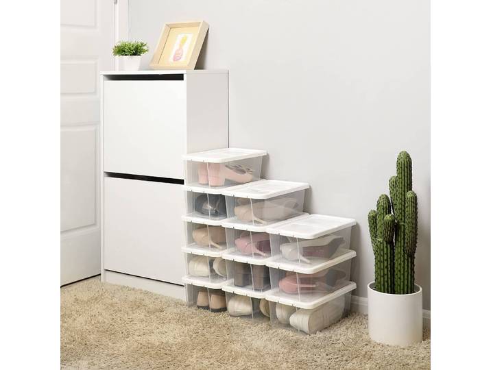 Schuhbox La Maxe 12er-Set 20 x 13cm Weiß