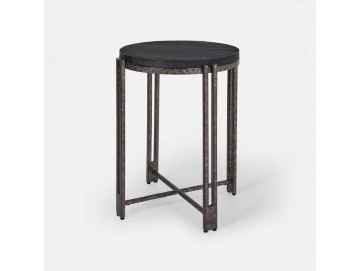 LOBERON Beistelltisch Rawside , antikschwarz Wohnzimmermöbel, Lebendige Mangoholzmaserung, Eisen mit Antikschwarz-Finish, Eigenständiges Designobjekt