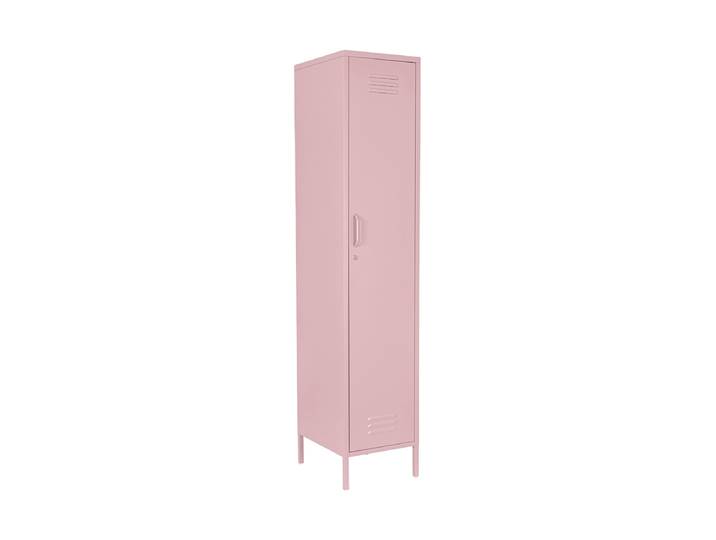 Schmaler Kleiderschrank „Cambridge“ aus Metall Pastellrosa Bizzotto