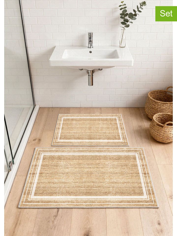BELLA MAISON 2er-Set: Badematten ''Pearl'' in Beige - onesize
