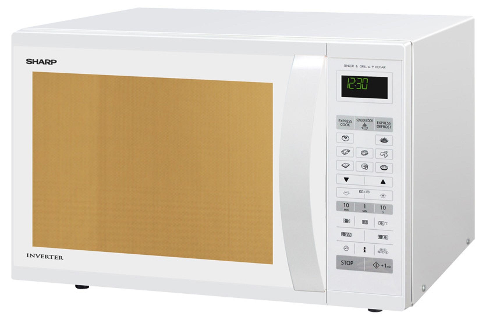 Sharp Home Appliances R-971WW, Arbeitsplatte, Kombi-Mikrowelle, 40 l, 1050 W, Eingebautes Display, Berührung