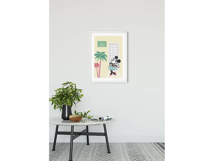 Wandbild Minnie Mouse Palms 50 x 70cm Multicolor