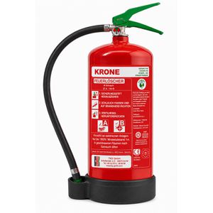 Krone Feuerlöscher Schaum, 6 Liter, Schaumlöscher, 27A, 144B, Manometer, fluorfrei