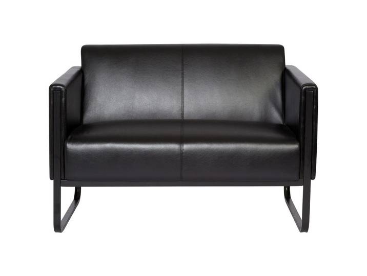 Mid.you 2-Sitzer-Sofa, Schwarz, Metall, 111x78x71 cm, Rücken echt, Wohnzimmer, Sofas & Couches, Sofas, 2-Sitzer Sofas