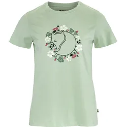 Fjällräven Damen Fjällblomster Fox T-shirt - M - Soft Jade