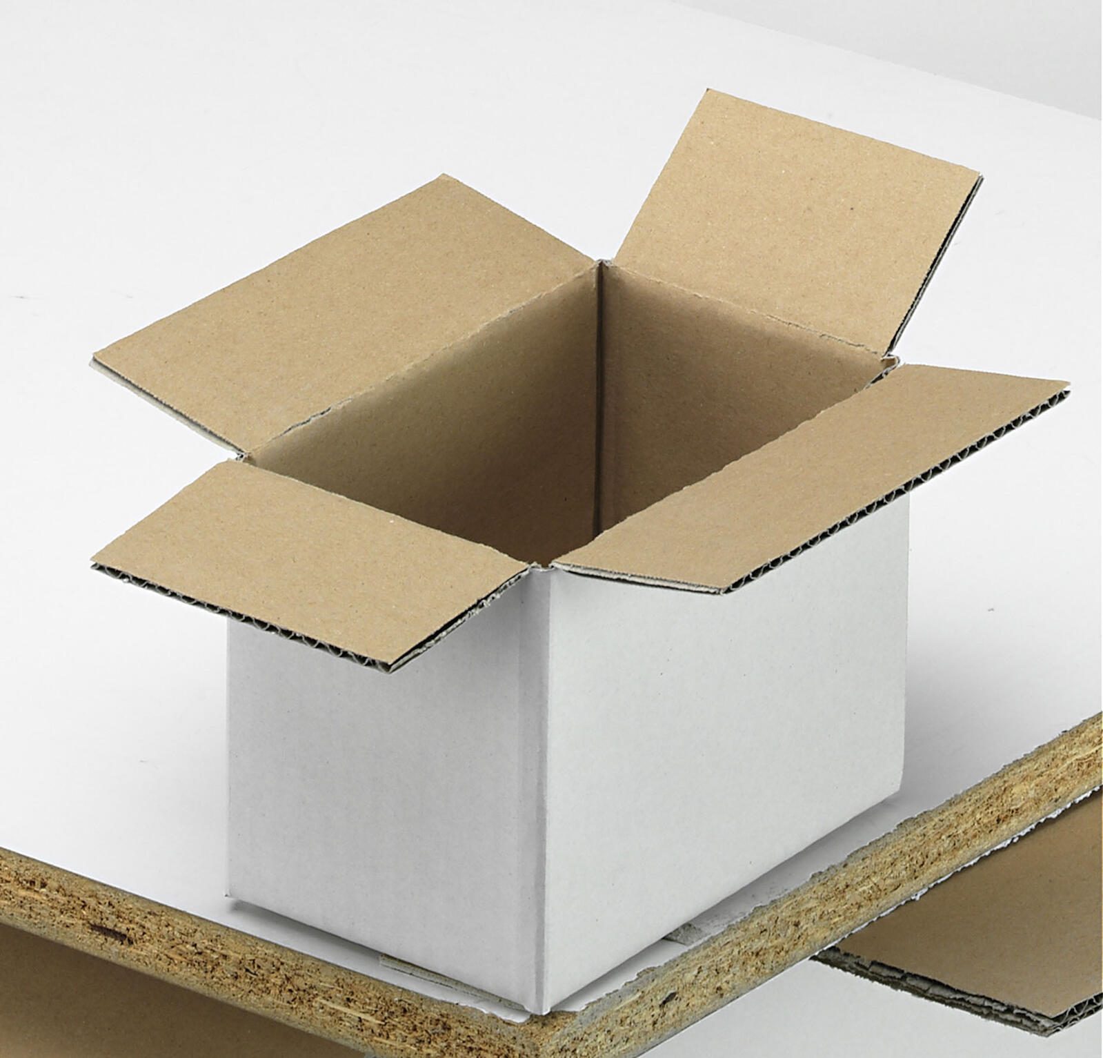 Nestler Wellpapp-Faltkartons 1-wellig weiß 15,0 x 10,0 x 10,0 cm 597187