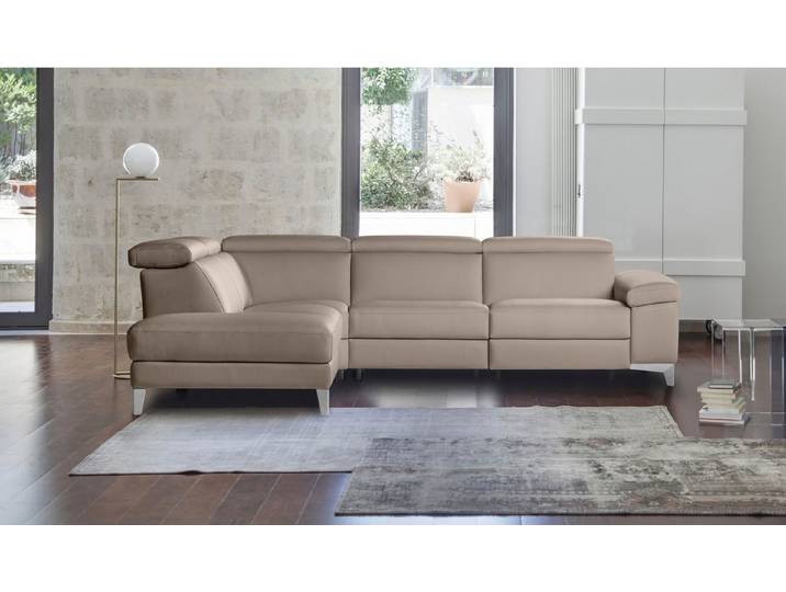 CALIA ITALIA Ecksofa Nove, mit erstklassigen Sitzkomfort und Komfortfunktion, L-Form, mit hochwertigem Lederbezug