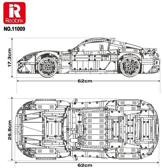 Technisches Bau- und Spielzeug: 5480 Teile - Detailliertes Modell eines Sportwagens - Kreatives Bausatz