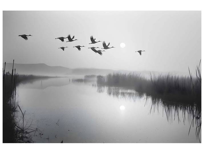 Alubild Wildgänse image LAND